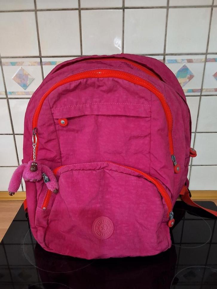Fuschiaroze rugzak van Kipling., Handtassen en Accessoires, Tassen | Schooltassen, Zo goed als nieuw, Ophalen of Verzenden