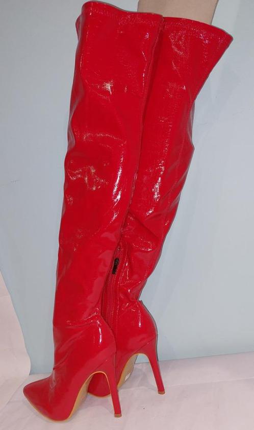 528C* prachtige rode laarzen met strakke bovenbenen en hoge, Kleding | Dames, Schoenen, Nieuw, Hoge laarzen, Rood, Verzenden