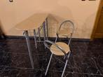 Petit bar avec 2 tabourets, 2 tabourets, Enlèvement, Comme neuf
