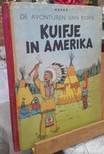 kuifje in in amerika  met linnen rug Hardcover 1950, Boeken, Gelezen, Eén stripboek, Ophalen of Verzenden, Herge