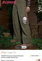 Nieuw! ROMWE Wijde kaki broek maat L, Kleding | Dames, ROMWE, Ophalen of Verzenden, Nieuw, Maat 42/44 (L)