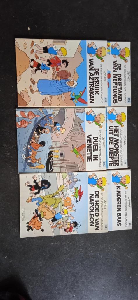 6 originele Jommeke stripalbums – o.a. Kinderen baas, Boeken, Stripverhalen, Gelezen, Meerdere stripboeken, Ophalen of Verzenden
