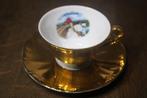 Mokkatasje Möhnesee goud/wit, Ophalen of Verzenden, Zo goed als nieuw, Porselein, Kop en/of schotel