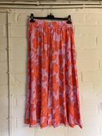 Lila met oranje lange zomerrok, vooraan een split, CKS, 40, Kleding | Dames, Rokken, Maat 38/40 (M), Oranje, Ophalen of Verzenden