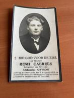 Rouwkaart R. Caerels  Zwevezele 1913 + Oostende 1943, Carte de condoléances, Enlèvement ou Envoi