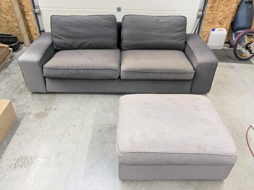 IKEA KIVIK 2-zit zetel met voetbank, Huis en Inrichting, Zetels | Zetels, Gebruikt, Rechte bank, Tweepersoons, 200 tot 250 cm