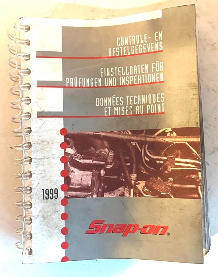 SNAP-ON afstelgegevens boek 1999., Auto diversen, Handleidingen en Instructieboekjes, Ophalen