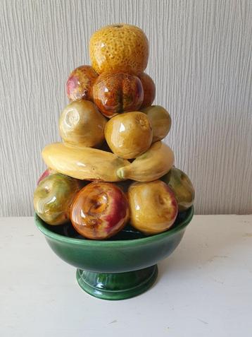 Keramieken fruitpiramide met schaal -Portugal- 35cm beschikbaar voor biedingen