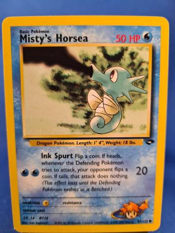 Misty's Horsea 87/132 - Gym Challenge, Envoi, Utilisé