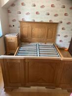 Bed massief eik , 1.4m breed, Antiek en Kunst, Ophalen