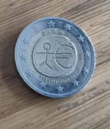Munt €2 10 jaar EMU Ierland 2009, Postzegels en Munten, Munten | Europa | Euromunten, 2 euro, Ierland, Goud, Ophalen of Verzenden