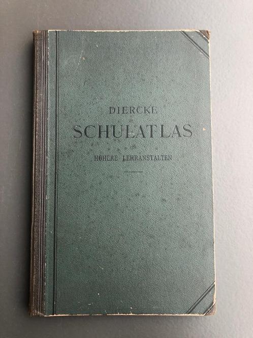 Diercke schulatlas Atlas fur hohere lehranstalten (1914), Livres, Atlas & Cartes géographiques, Utilisé, Carte géographique, Monde