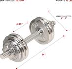 haltères chromés avec sac de transport LIVRAISON RAPIDE ET, Envoi, Neuf, Set d’haltères