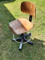 Antieke tekenbureau- of laboratoriumstoel, Ophalen, Gebruikt, Beige, Bureaustoel