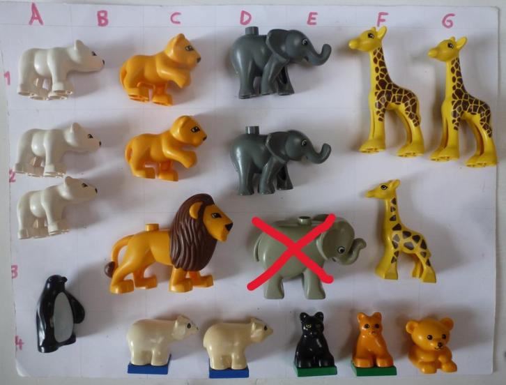 Duplo dieren, kan per stuk, Kinderen en Baby's, Speelgoed | Duplo en Lego, Zo goed als nieuw, Duplo, Losse stenen, Ophalen of Verzenden