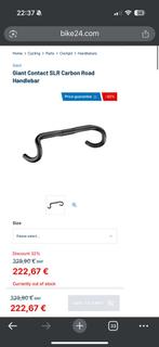 Giant Contact SLR 420 mm carbon stuur, Fietsen en Brommers, Ophalen, Zo goed als nieuw