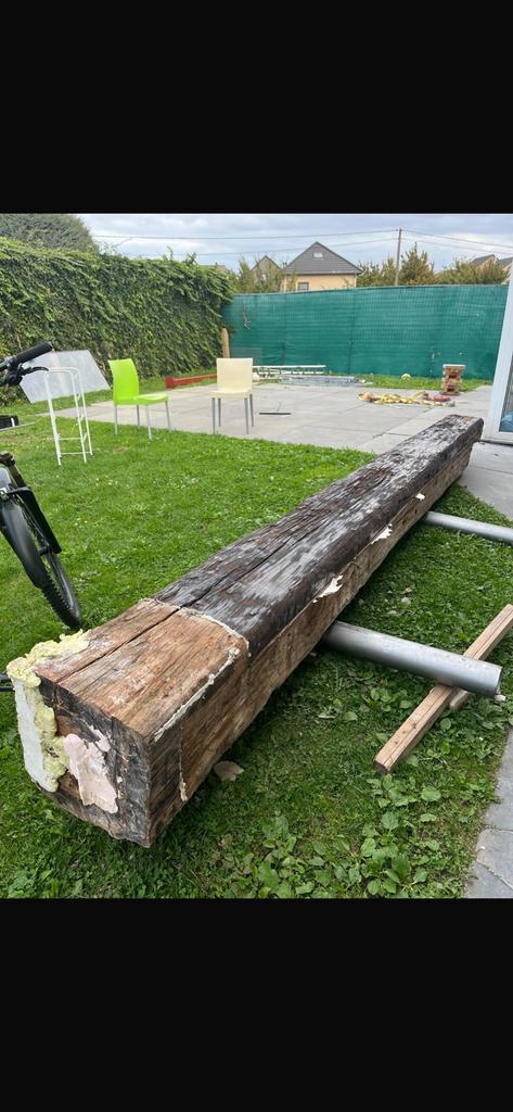 Hardhouten balken/ palen, Doe-het-zelf en Bouw, Hout en Planken, Gebruikt, Balk, Ophalen
