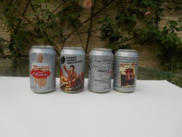 4 Coca-Cola blikjes W. Delvoye, Panamarenko, ...ongeopend beschikbaar voor biedingen