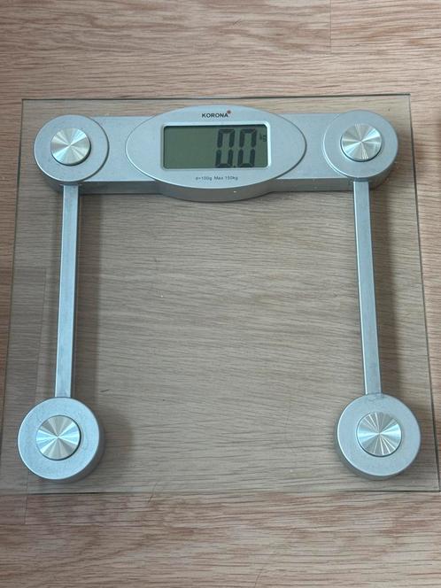 Digitale glazen personenweegschaal Korona, Elektronische apparatuur, Weegschalen, Zo goed als nieuw, Digitaal, Personenweegschaal
