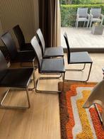 6 tafelstoelen, Ophalen, Gebruikt, Bruin, Metaal