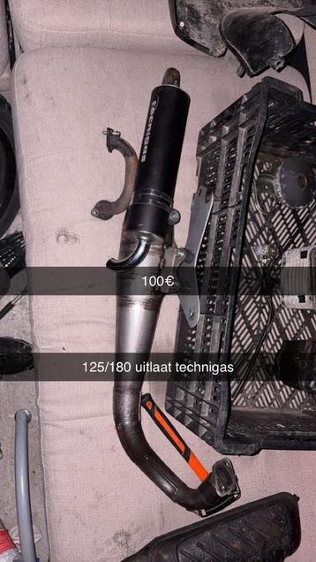 Uitlaat 125:180cc technigas, Enlèvement, Comme neuf