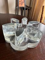 Decoratieve glas objecten - 3 stuks, Gebruikt, Kandelaar, Ophalen