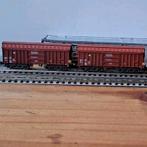 2 wagons de fret DB Fleischmann Piccolo à l'échelle N, Fleischmann, Wagon, Comme neuf, Courant continu