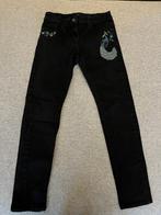 Jeansbroek zwart Kiabi pauw/bloemen maat 134/140, Meisje, Ophalen of Verzenden, Zo goed als nieuw, Broek