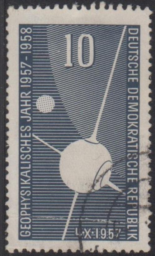 1957 - RDA - Année géophysique : Spoutnik 1 [Michel 603], Timbres & Monnaies, Timbres | Europe | Allemagne, Affranchi, RDA, Envoi