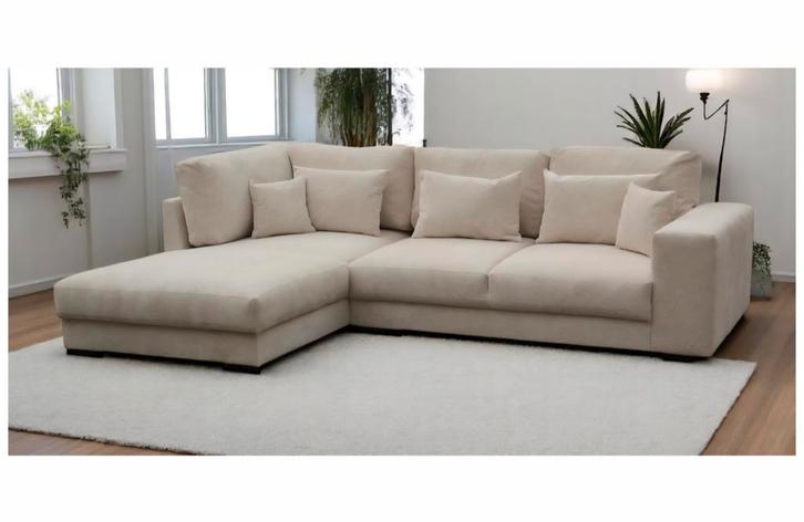 Nieuwe hoeksalon ongeopend, Huis en Inrichting, Zetels | Complete zithoeken, Nieuw, Stof, Ophalen