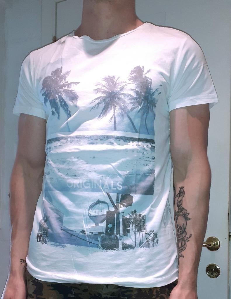 Heren t-shirt wit Jack & Jones S, Vêtements | Hommes, T-shirts, Neuf, Taille 46 (S) ou plus petite, Blanc, Envoi