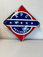 Plaque émaillée APC Petroleum, Antiquités & Art, Enlèvement ou Envoi