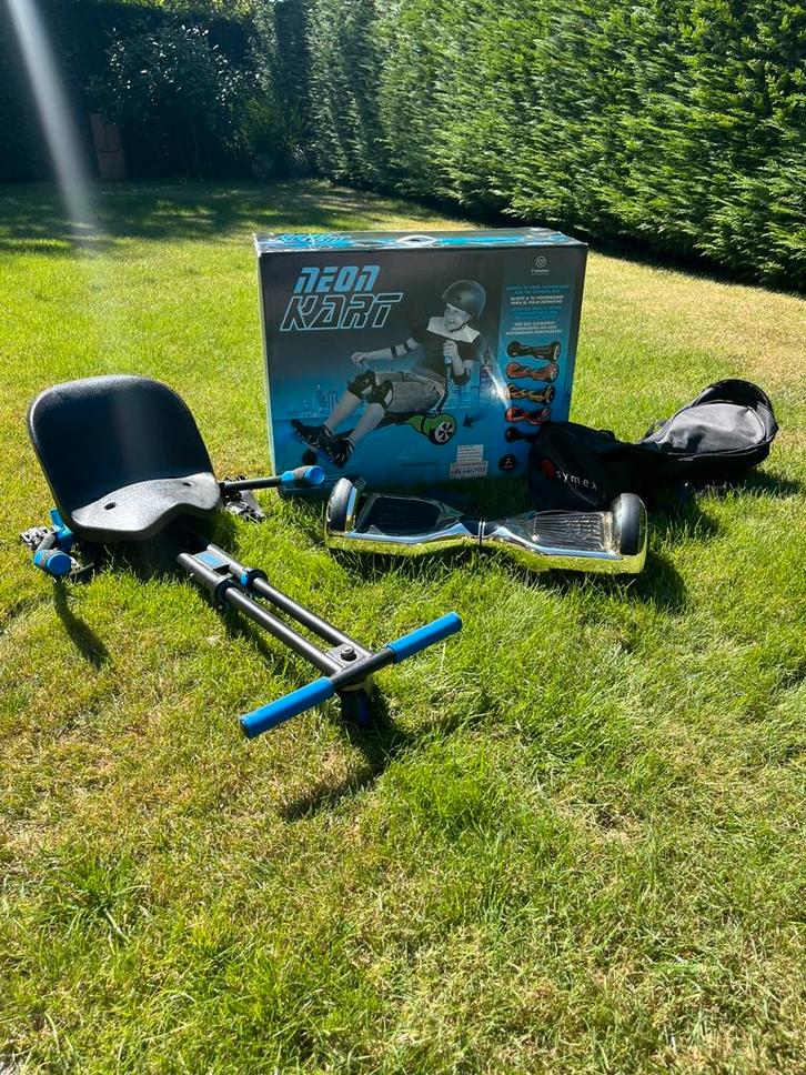 Gouden hoverboard met bijpassende gocart, Kinderen en Baby's, Speelgoed | Buiten | Accuvoertuigen, Zo goed als nieuw, Ophalen