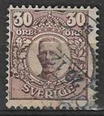 Suède 1910/1919 - Yvert 70 - Roi Gustave IV (ST), Timbres & Monnaies, Timbres | Europe | Scandinavie, Envoi, Suède, Affranchi