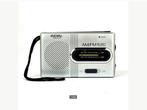 Draagbare mini noodradio AM / FM op batterijen zilverkleurig, Audio, Tv en Foto, Ophalen of Verzenden, Nieuw, Radio