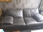 Echt ledere zetel, Huis en Inrichting, Zetels | Zetels, Ophalen, 150 tot 200 cm, Zo goed als nieuw, Rechte bank