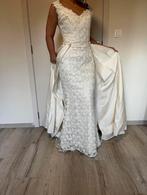 Trouwjurk 36/S €200, Enlèvement, Comme neuf, Blanc, Robe de mariée