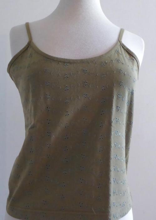 Topje olijfgroen " Hennes " Large, Kleding | Dames, Topjes, Zo goed als nieuw, Ophalen of Verzenden