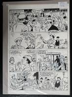 Originele Pagina Robert & Bertrand 85 : Palingoproer (1989), Boeken, Stripverhalen, Ron Van Riet, Eén stripboek, Ophalen of Verzenden