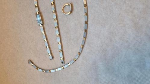 Pequignet Moorea unieke damesset bijna ongedragen, Handtassen en Accessoires, Horloges | Dames, Zo goed als nieuw, Goud, Goud