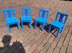 4 blauwe stoelen voor peuters en kleuters, Kinderen en Baby's, Kinderstoelen, Ophalen