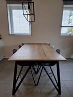 moderne eettafel Perfecta en / of 6 stoelen, Huis en Inrichting, Tafels | Eettafels, Ophalen, 100 tot 150 cm, Eikenhout, 200 cm of meer