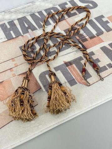 2x antiek Embrasse Brocante antieke franse gordijnbandjes beschikbaar voor biedingen
