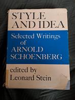 Style And Idea - Selected Writings of Arnold Schoenberg, Livres, Langue | Anglais, Comme neuf, Enlèvement ou Envoi