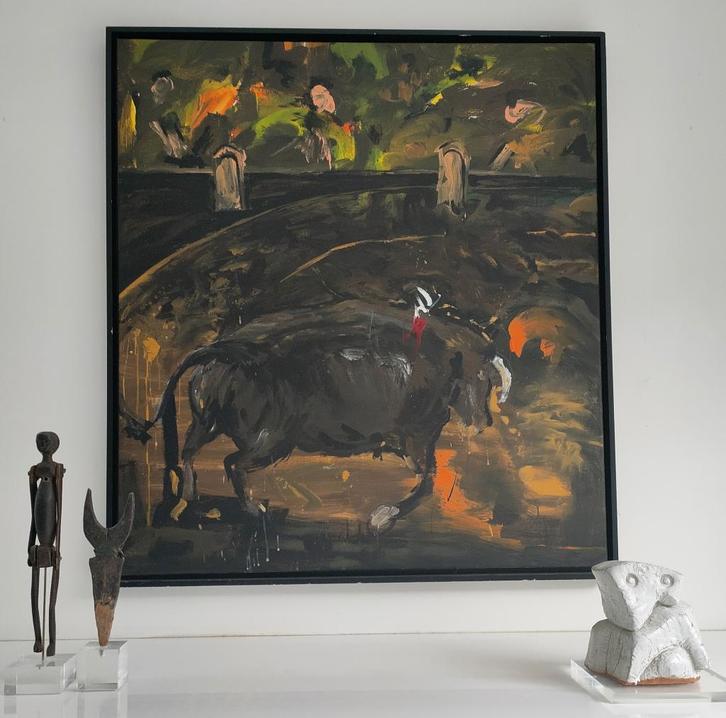 ANONIEM KUNSTWERK/ Olieverf op doek (GROOT FORMAAT), Antiek en Kunst, Kunst | Schilderijen | Abstract, Ophalen