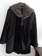 Menuetto zwart jas mantel (cashmère/wol) nepbont kraag , L, Kleding | Dames, Jassen | Winter, Menuetto, Zwart, Maat 42/44 (L)