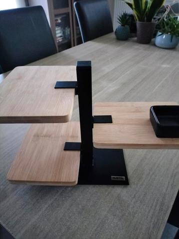 Staander met borrelplanken 3 verdiepen beschikbaar voor biedingen