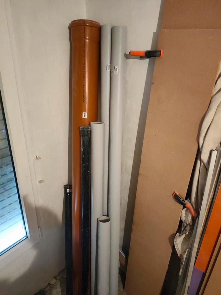 partij PVC afvoerbuizen – diverse diameters en lengtes, Doe-het-zelf en Bouw, Buizen en Afvoer, Afvoer, PVC, Ophalen