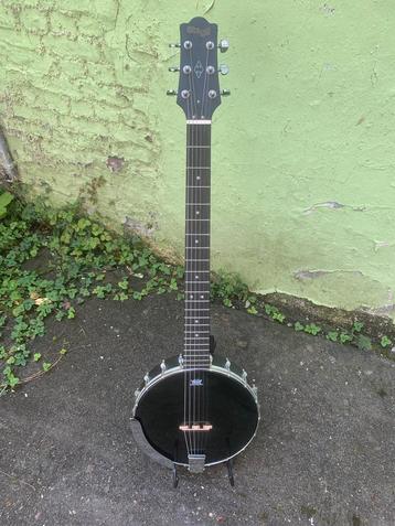 Banjo pour guitare Stagg, tout noir, en parfait état, Musique & Instruments, Enlèvement ou Envoi, Comme neuf, Banjo