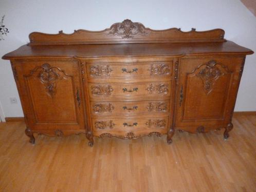 Dressoir Louis XV chêne massif de haute qualité., Huis en Inrichting, Kasten | Dressoirs, Gebruikt, 200 cm of meer, 50 tot 75 cm